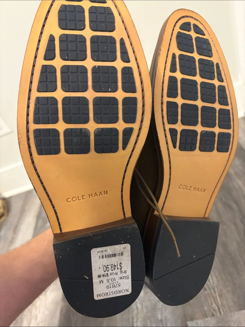Cole Haan Men's Chukka Boots in Tan with Navy Collar (Brand New)